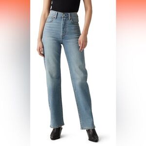 Levi's Ribcage Straight Blue Jeans